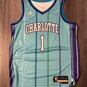 Charlotte Hornets NBA Teal Swingman Lamelo Ball Jersey Large